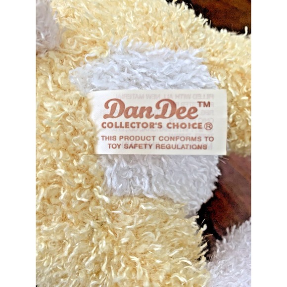 Dan Dee Plush Bunny Yellow White Rabbit Easter Collector's Choice Floppy Ears - Picture 7 of 8